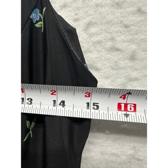 Rampage Black and Blue Floral Midi Dress - Picture 6 of 11